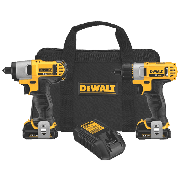 DEWALT DCK210S2 12-Volt Max Screwdriver-Impact Driver Combo Kit