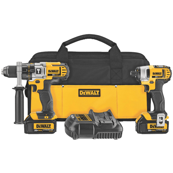 DEWALT DCK290L2 20-Volt MAX Li-Ion 3.0 Ah Hammer Drill and Impact Driver Combo Kit