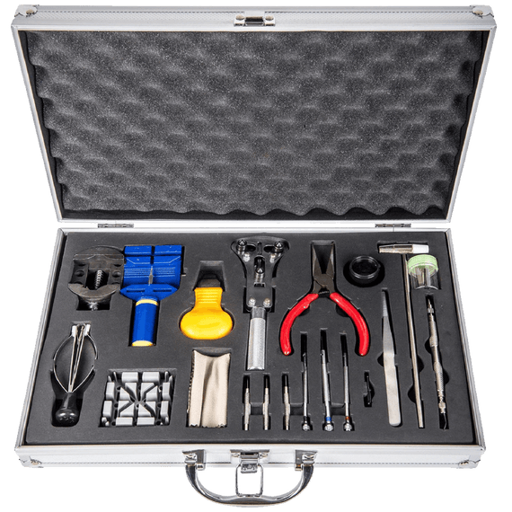 LGI Premium Watch Repair Kit with Reusable Aluminum Box