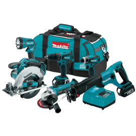 Makita LXT601 18-Volt LXT 6-Piece Lithium-Ion Cordless Combo Kit